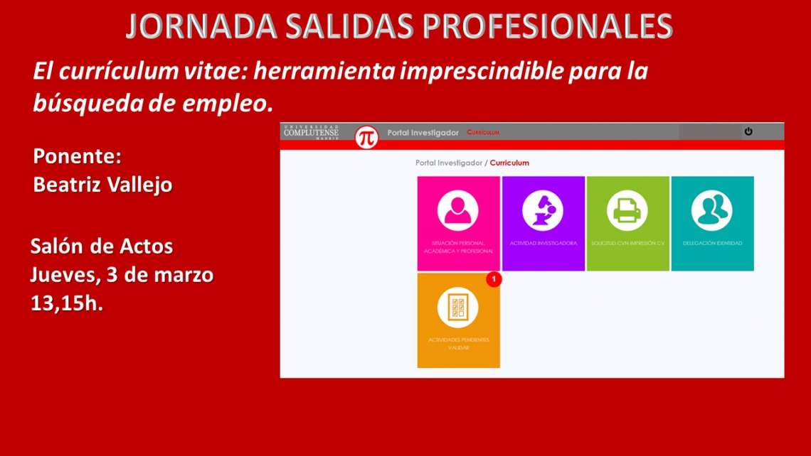 Joranadas salidas profesionales: el curriculum vitae - 1